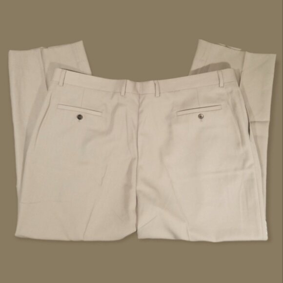 Pronto Uomo Men's Pants Size 44 Front PleatedTan Dress Pants - Picture 3 of 5